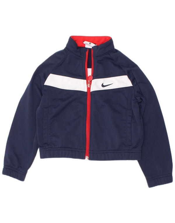 Nike træningsdragt topjakke til drenge 3-4 år XS Marineblå Colourblock Polyester