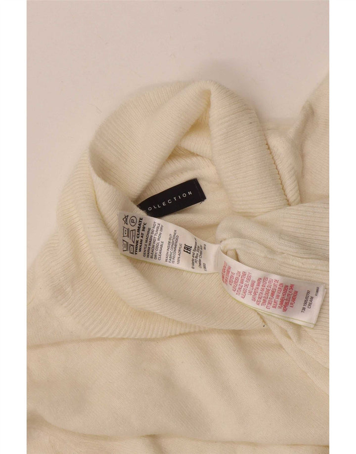 Marks & Spencer Dame Rullehals Sweater UK 16 Large Off White