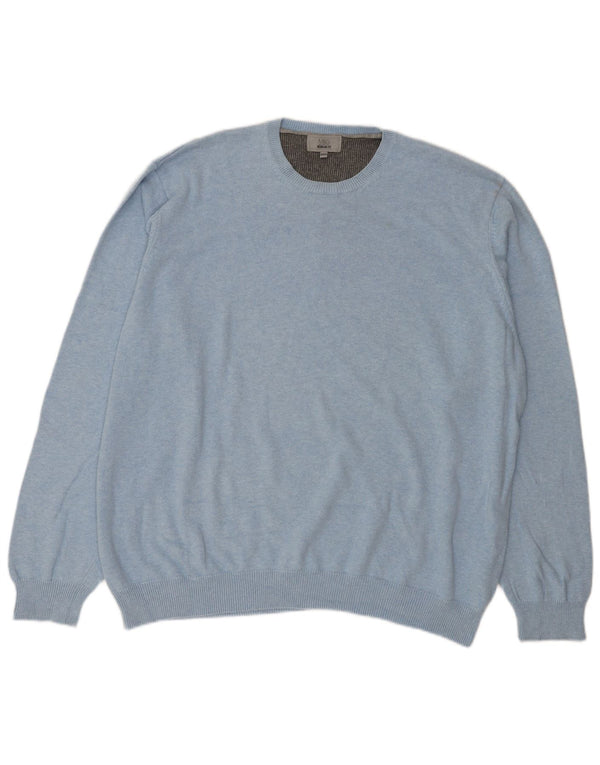 Marks & Spencer Herre Regular Fit Crew Neck sweater 3XL blå bomuld