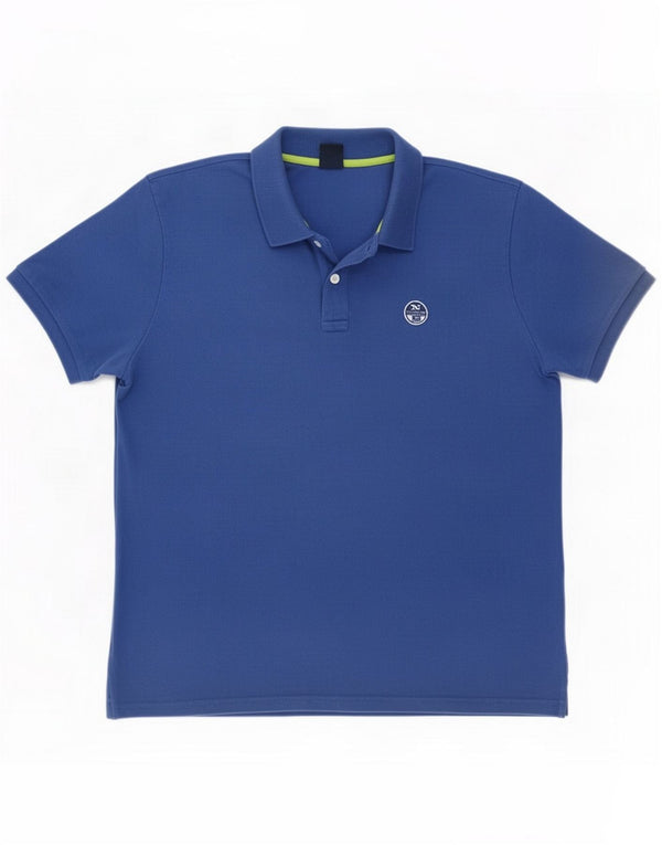 North Sails Mens Polo Shirt XL Blue Cotton