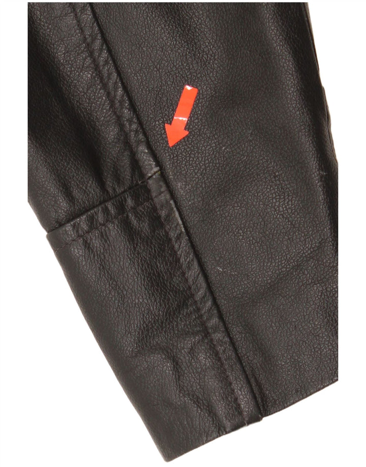 4 You Herre Læderjakke UK 38 Medium Sort Læder