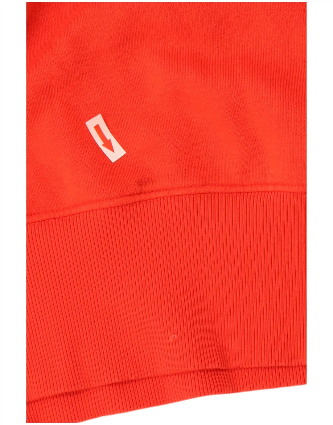Adidas Dame Oversized Grafisk Sweatshirt Jumper UK 8 Small Orange Bomuld