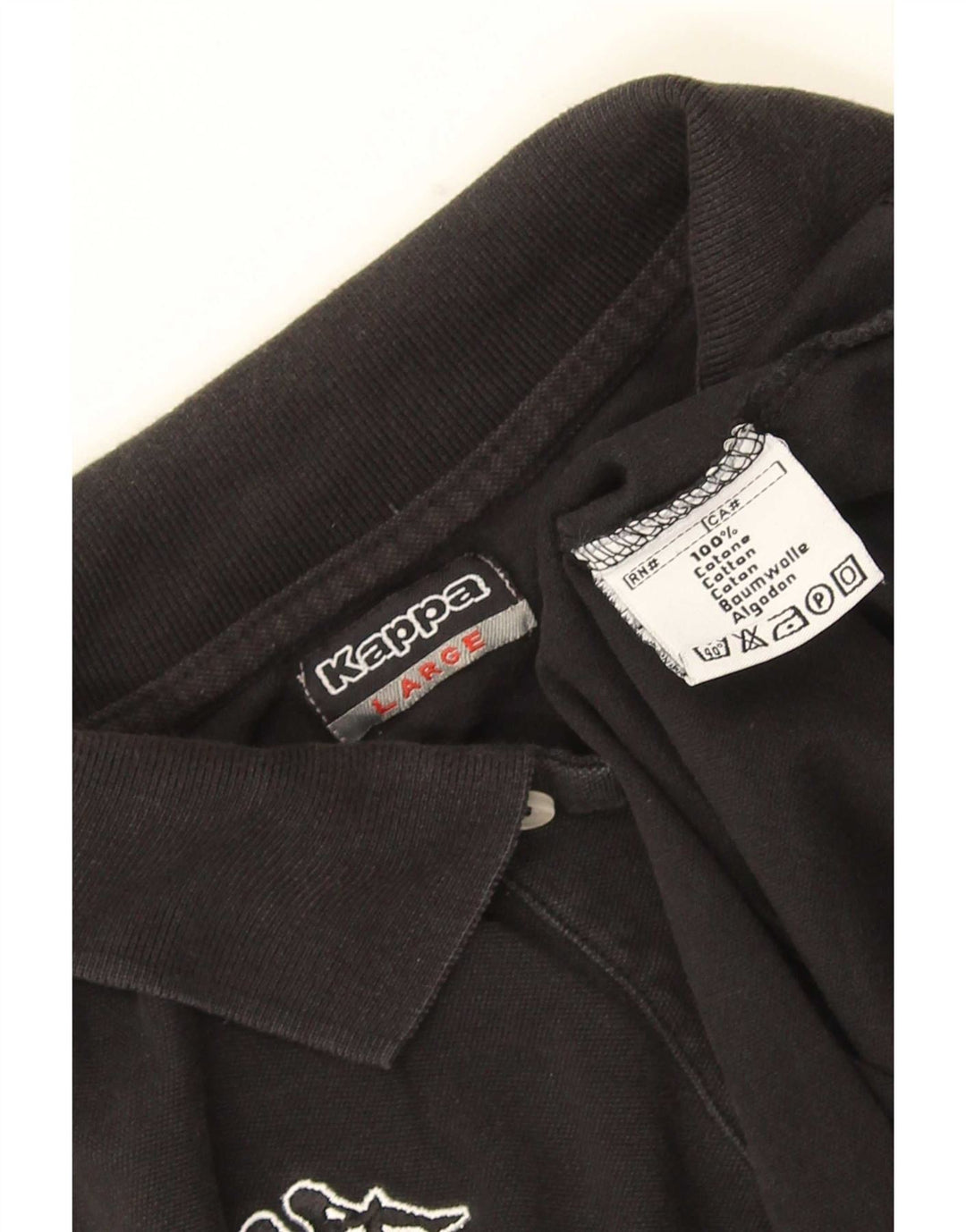 Kappa herre poloshirt stor sort bomuld