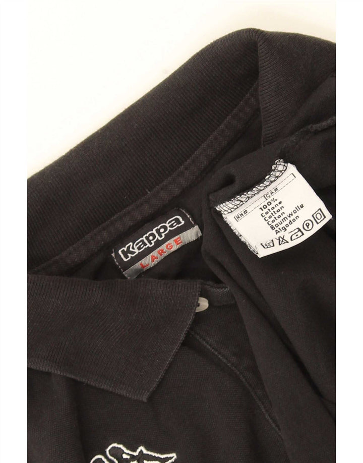 Kappa herre poloshirt stor sort bomuld