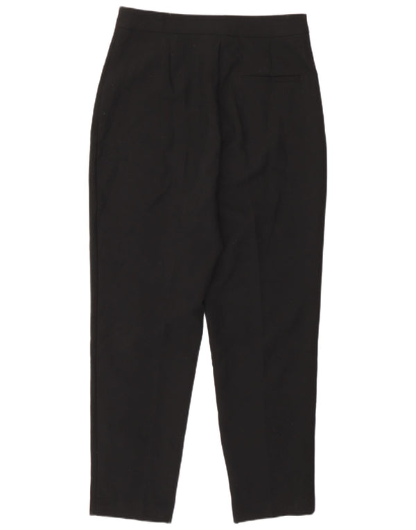Zara Womens Tapered Cropped Trousers Medium W28 L23 Sort Polyester