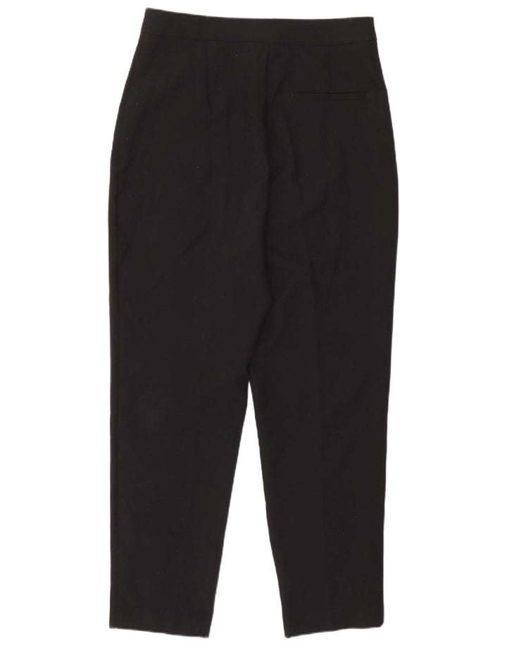 Zara Womens Tapered Cropped Trousers Medium W28 L23 Sort Polyester