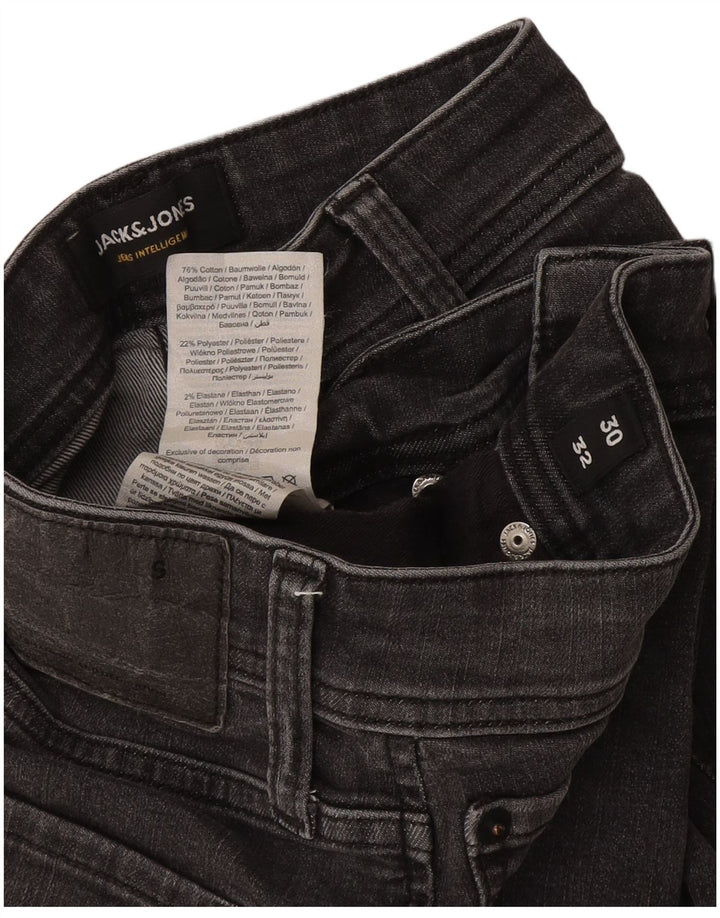 Jack & Jones Herre GLENN Slim Jeans W30 L32 Grå Bomuld
