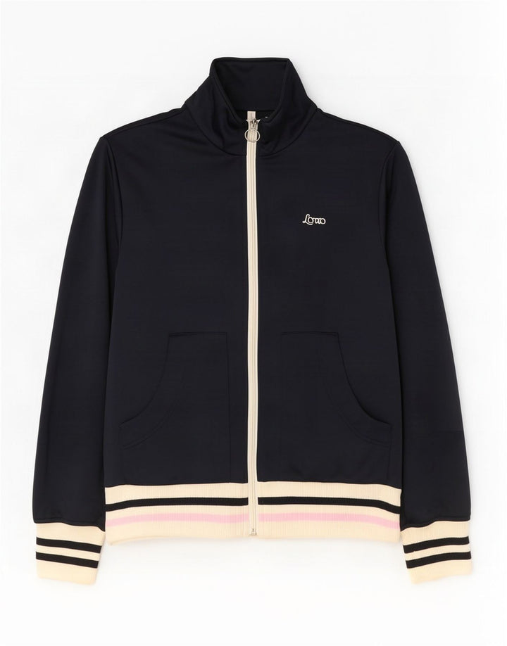 Lotto træningsdragt topjakke til kvinder UK 18 XL Marineblå Colourblock Polyester