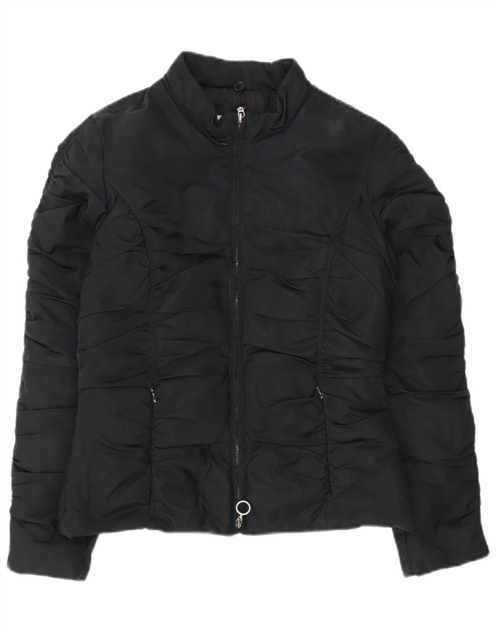 Moncler Dame Polstret Jakke Størrelse 2 Medium Sort Polyester