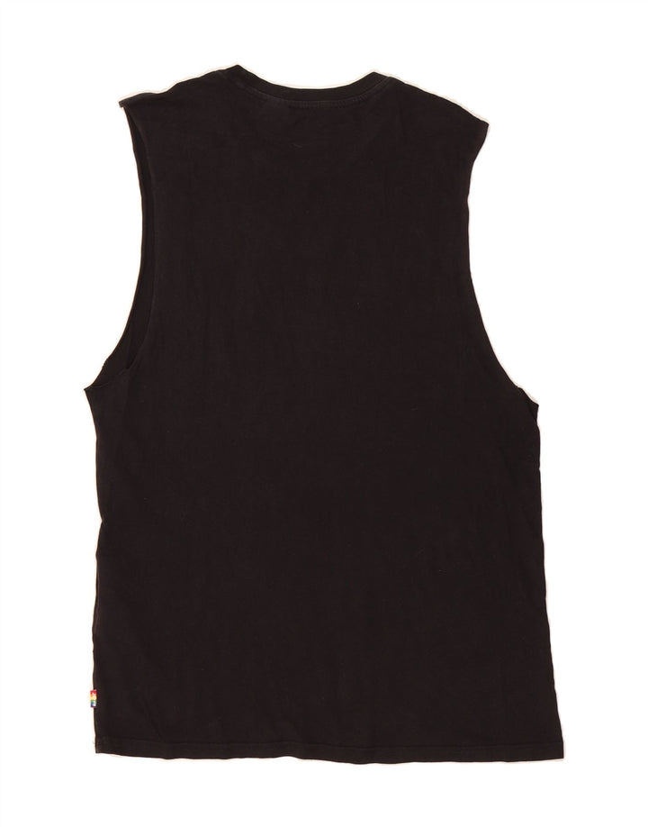 LEVI'S Mens Graphic Vest Top Medium Black Cotton Vintage Levi's and Second-Hand Levi's from Messina Hembry 
