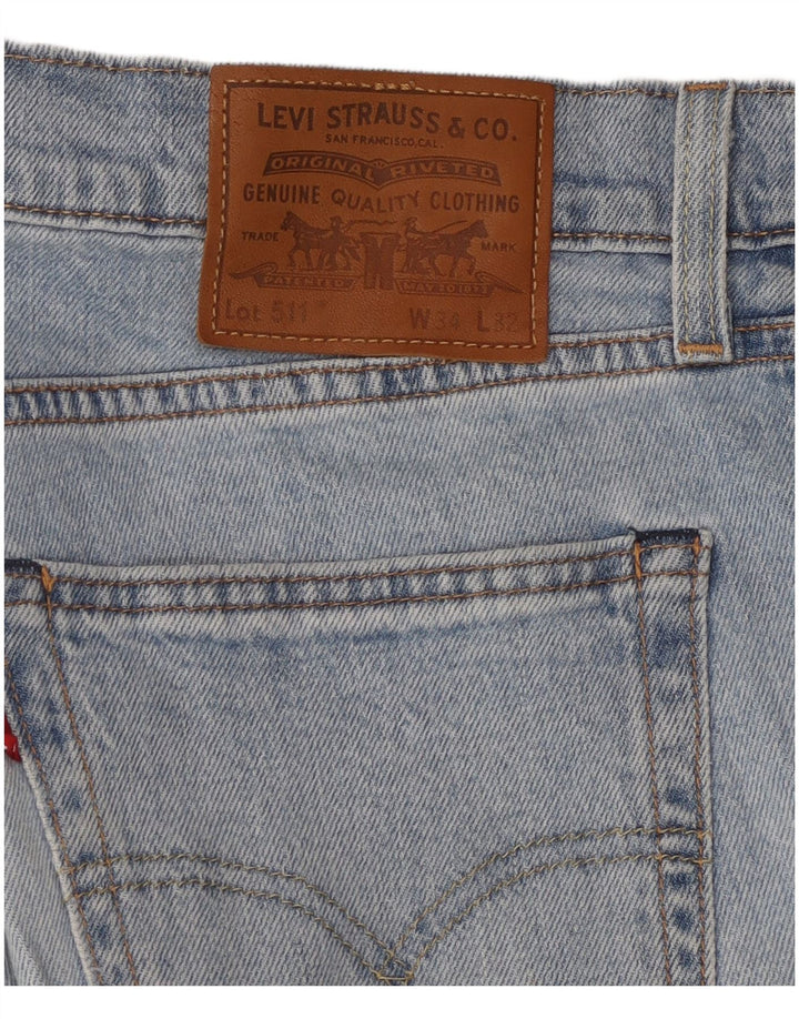 LEVI'S Herre 511 Slim Jeans W34 L32 Blå