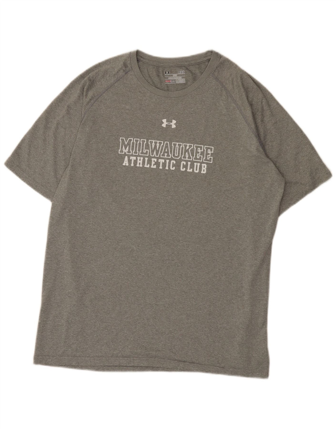 Under Armour Herre Milwaukee Grafisk T-Shirt Top Stor Grå Polyester