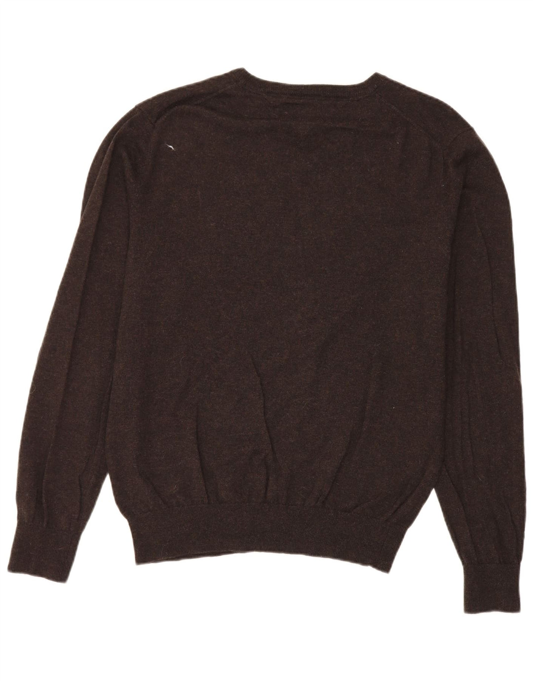 Tommy Hilfiger Herre V-hals sweater XL Brun lammeuld