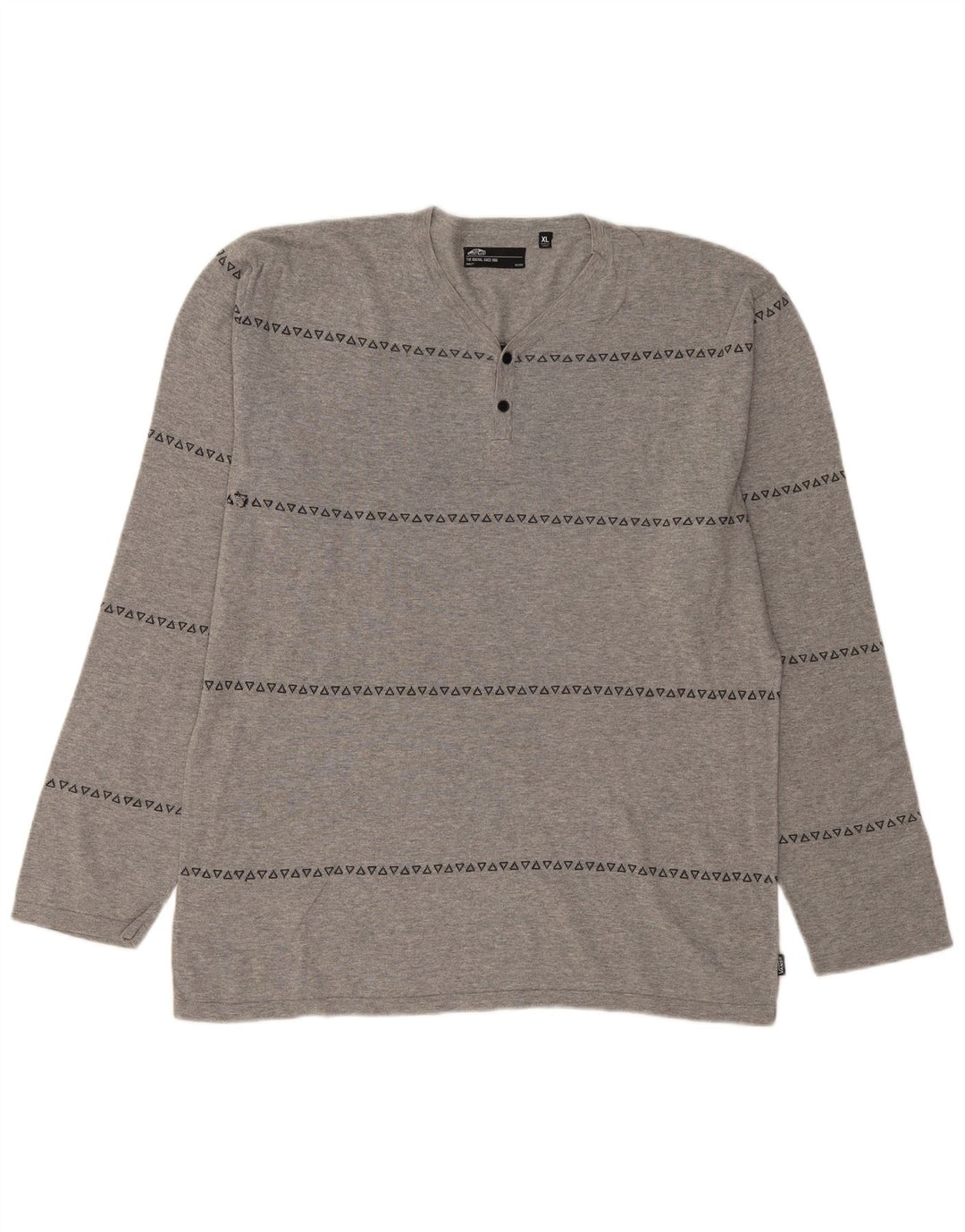 VANS Herre Top Langærmet XL Grå Geometrisk
