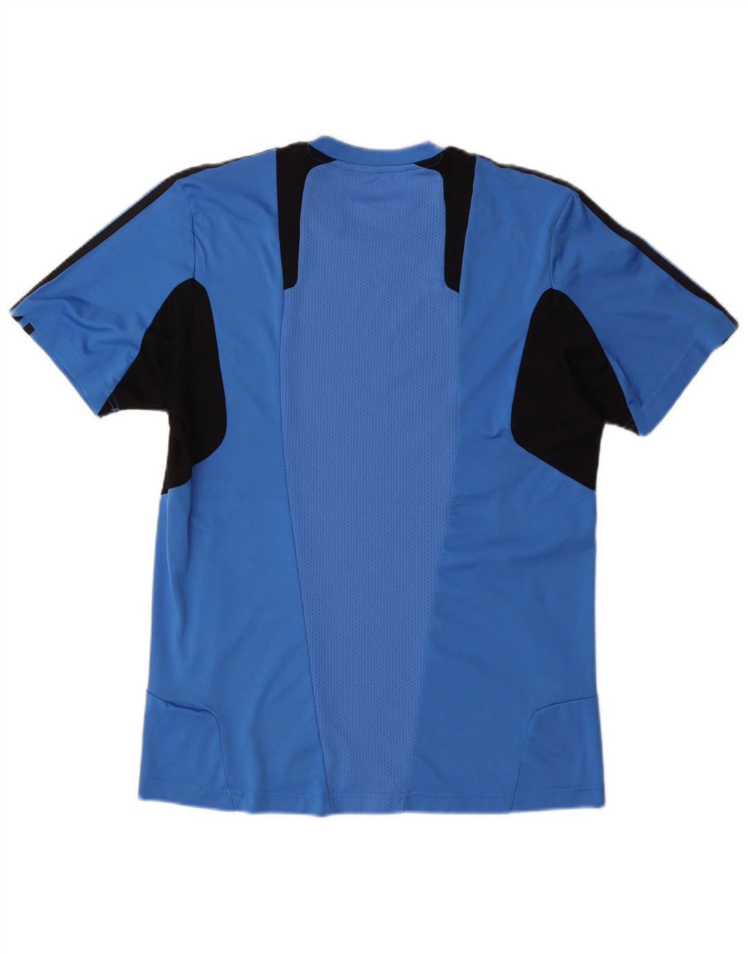ADIDAS Herre Climacool T-Shirt Top Medium Blue Colourblock Polyester