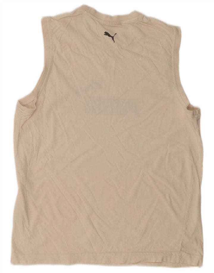 Puma Herre Grafisk Vest Top XL Hvid Bomuld