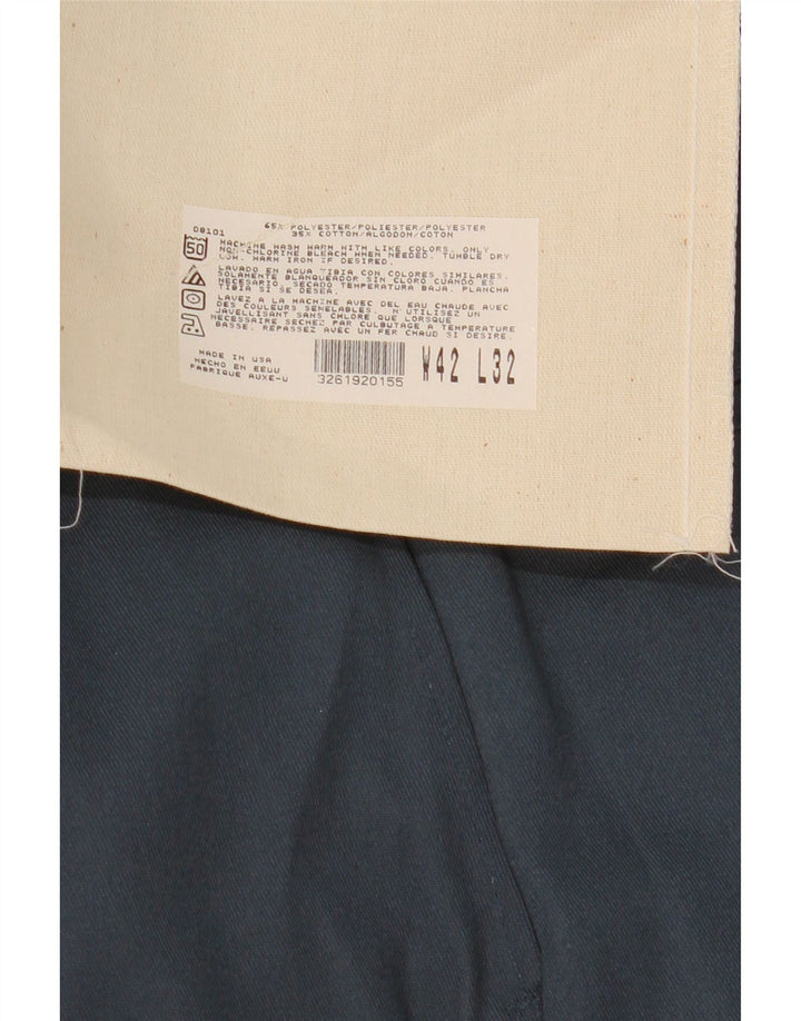 Dickies Lige Chinobukser til mænd W42 L32 Blå polyester