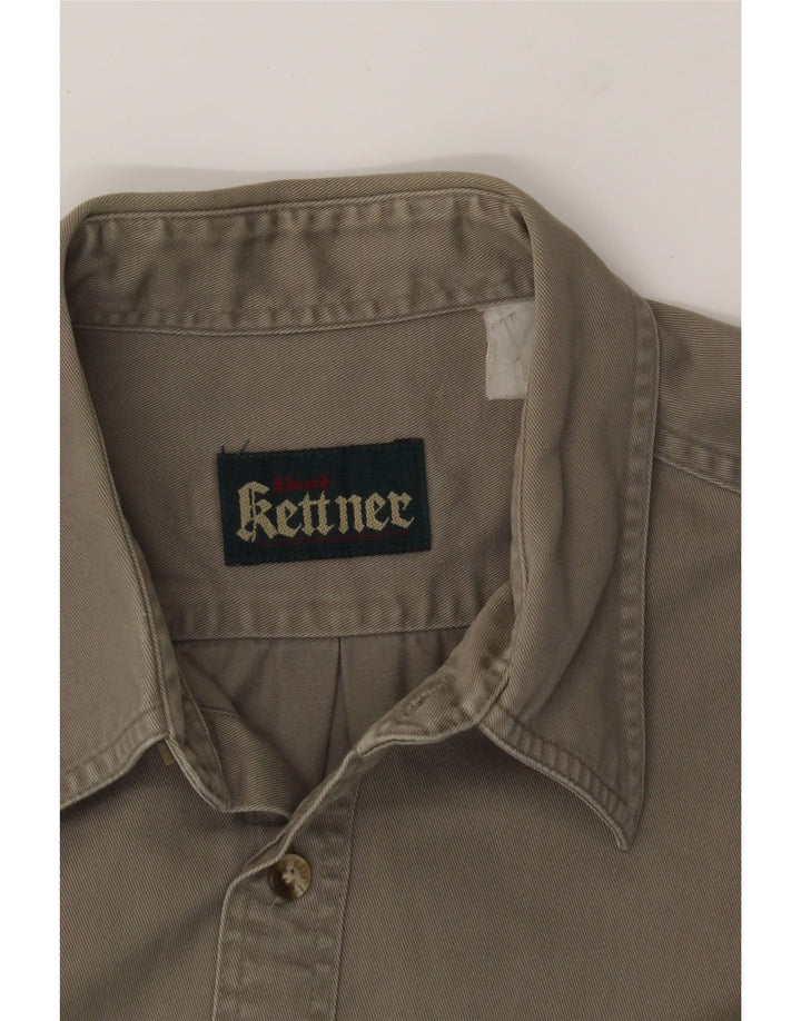VINTAGE Mens Shirt Large Grey Vintage Vintage and Second-Hand Vintage from Messina Hembry 