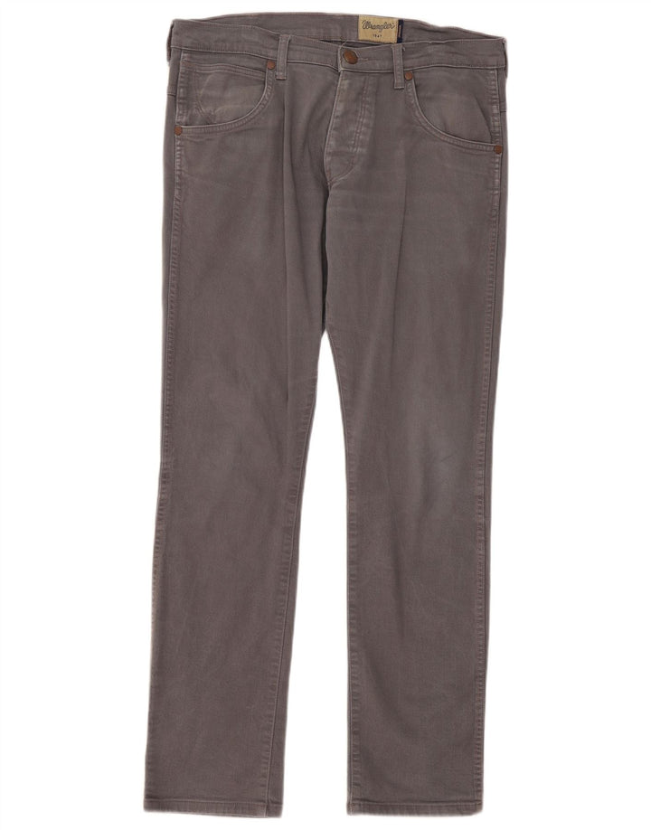 Wrangler Herre Spencer Slim Straight Jeans W32 L32 Grå Bomuld