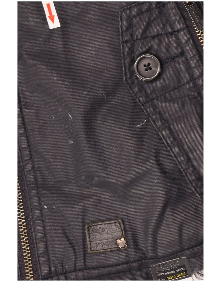 KHUJO Herre Utility Jacket UK 36 Small Navy Blue