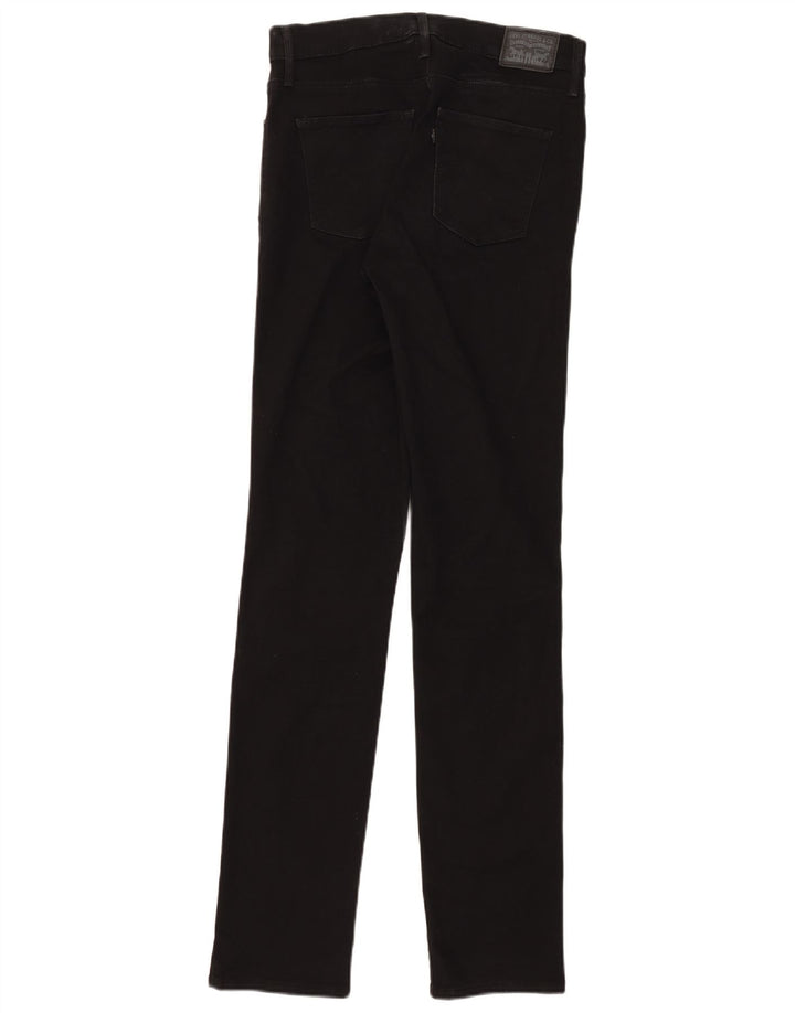 Levi's Womens Slimming Slim Jeans W31 L34 Sort bomuld