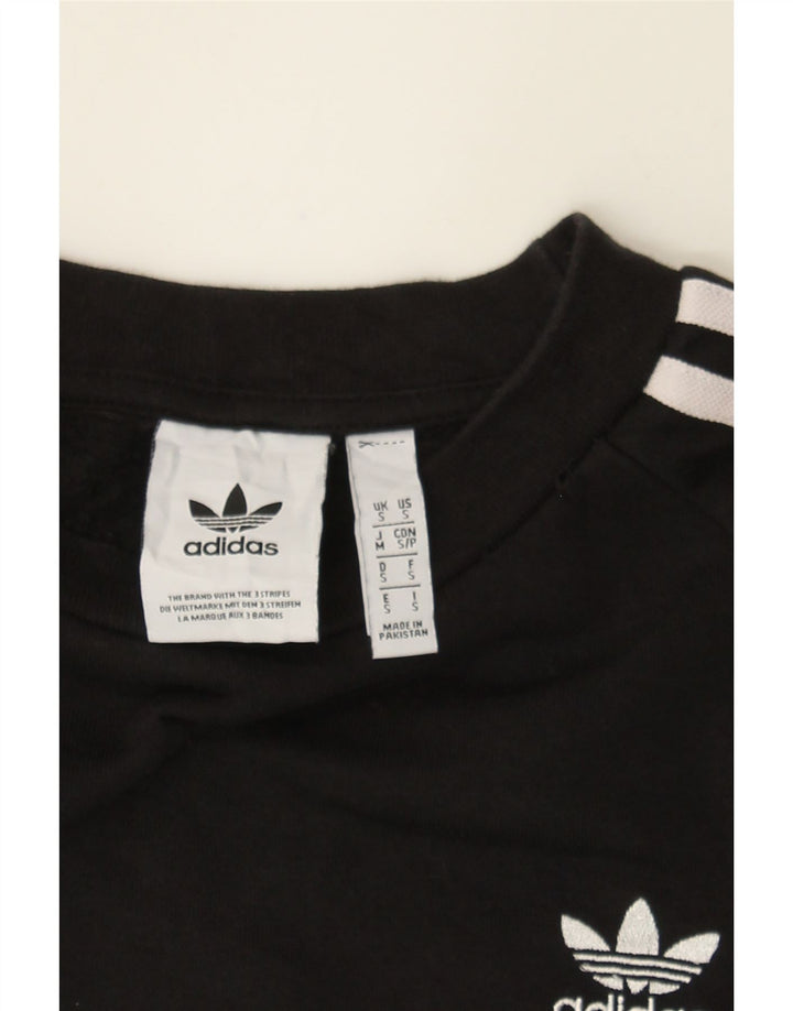 ADIDAS Mens Sweatshirt Jumper Small Black Cotton Vintage Adidas and Second-Hand Adidas from Messina Hembry 