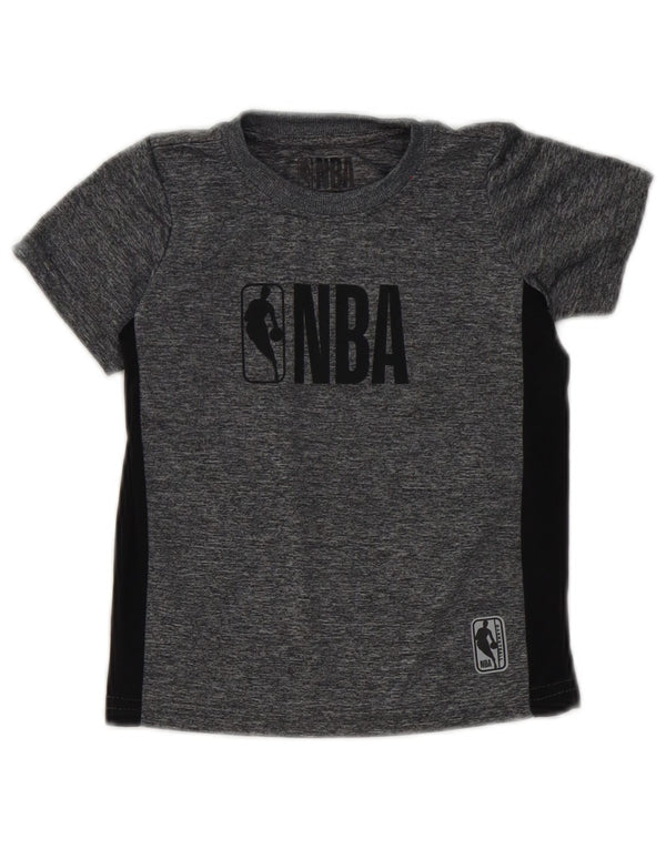 NBA Boys Grafisk T-Shirt Top 2-3 år Grå Colourblock Polyester