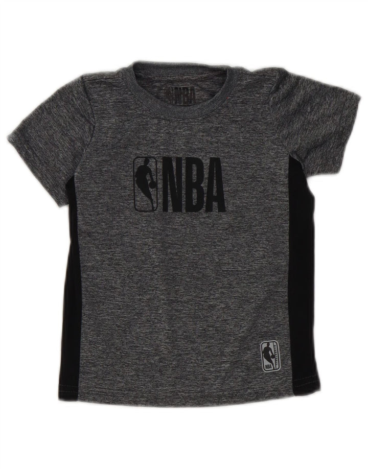 NBA Boys Grafisk T-Shirt Top 2-3 år Grå Colourblock Polyester