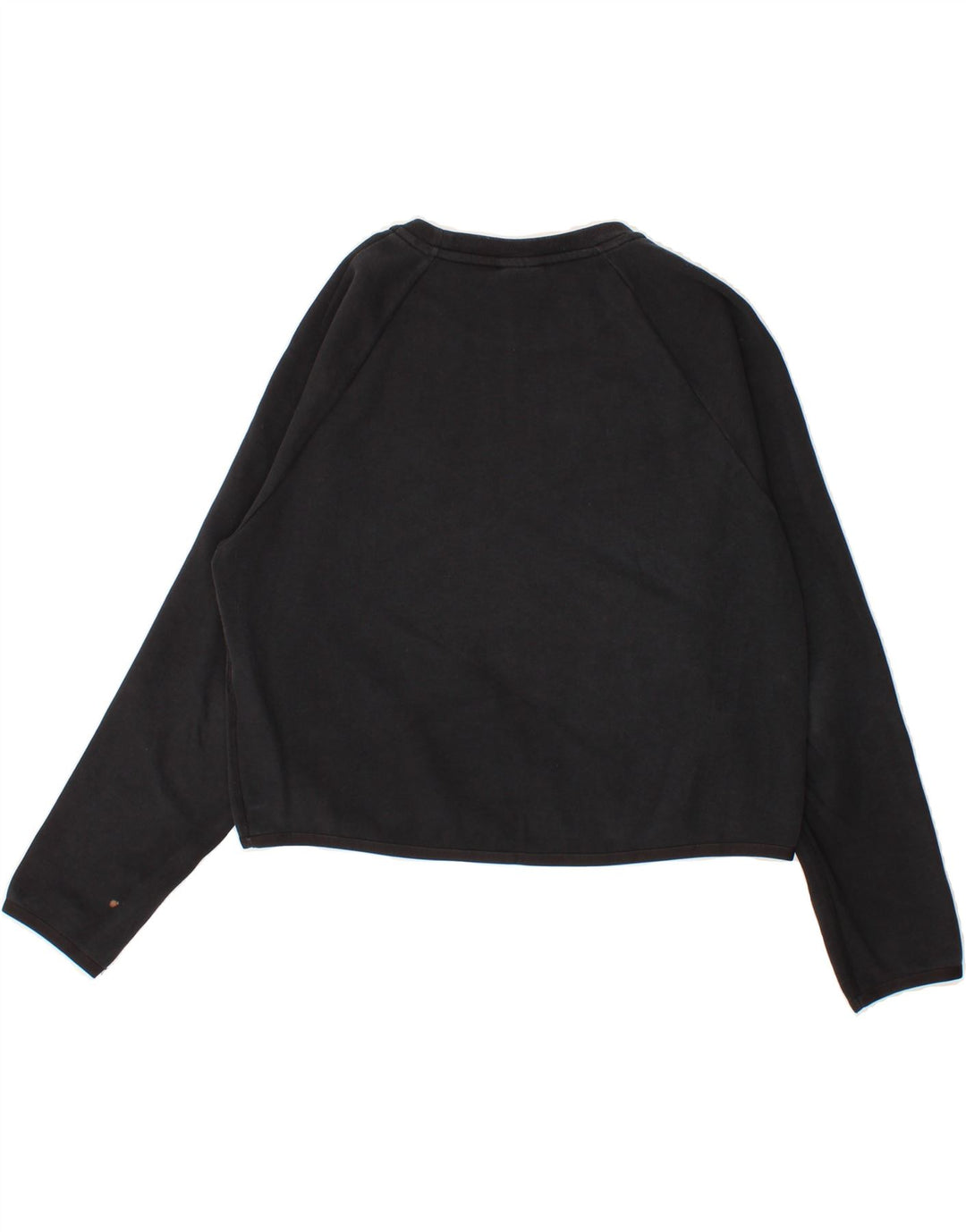NIKE Womens Crop Sweatshirt Jumper UK 14 Medium Black Cotton Vintage Nike and Second-Hand Nike from Messina Hembry 