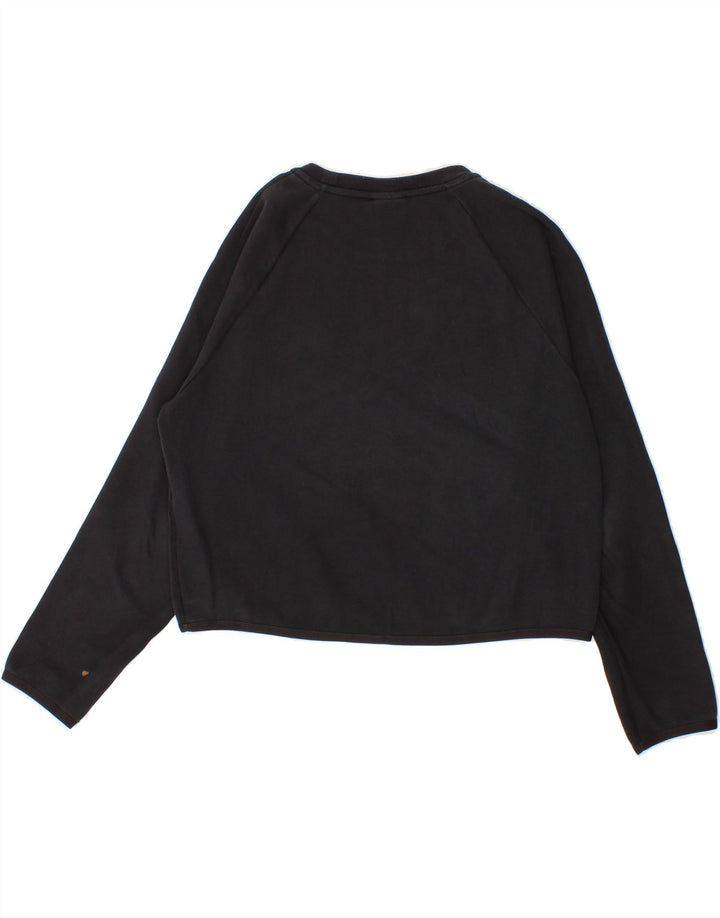 NIKE Womens Crop Sweatshirt Jumper UK 14 Medium Black Cotton Vintage Nike and Second-Hand Nike from Messina Hembry 