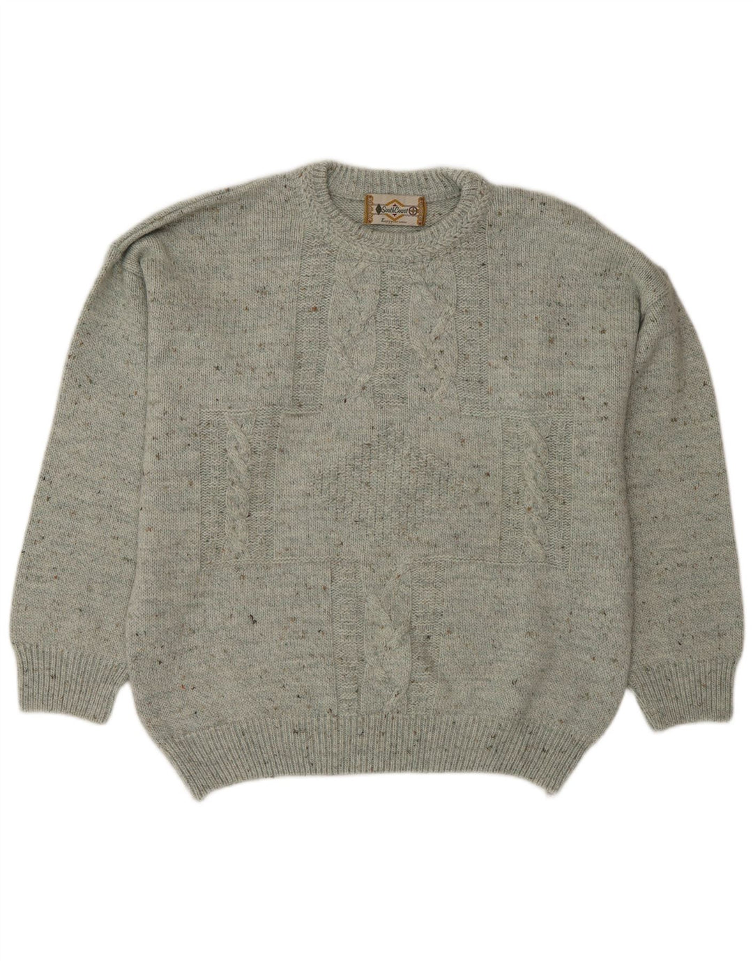South Coast Herre Crew Neck Jumper Sweater IT 52 Stor Grå Flecked