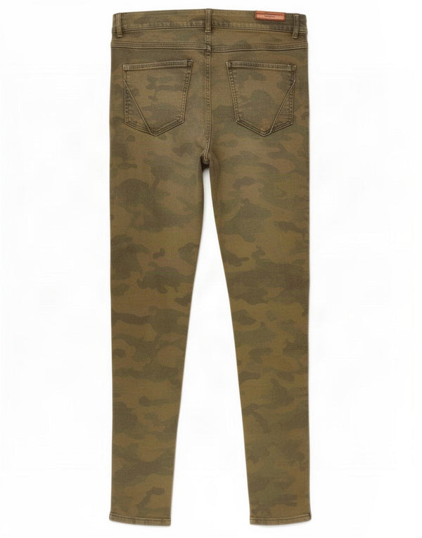 Zara Womens Trafaluc Skinny Jeans EU 38 Small W28 L28 Khaki Camouflage