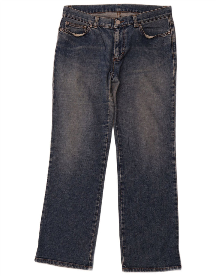 BENETTON Dame Straight Jeans IT 44 Medium W30 L28 Blå Bomuld