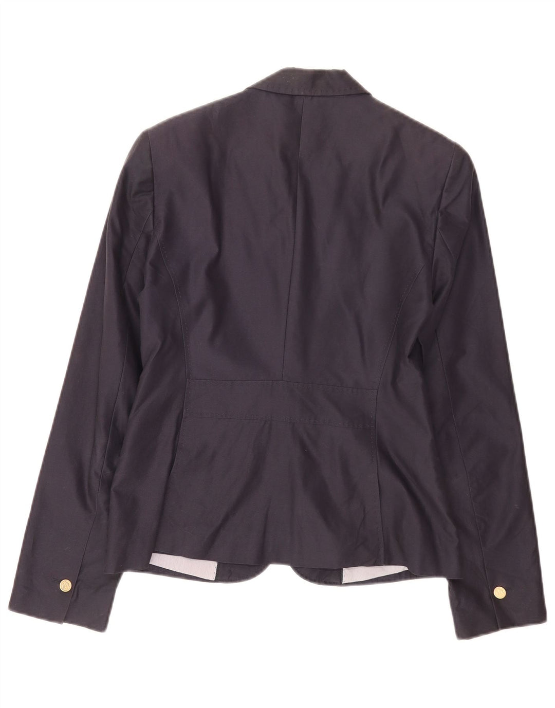 Massimo Dutti Dame 1 Knap Blazer Jakke EU 38 Small Navy Blue Bomuld