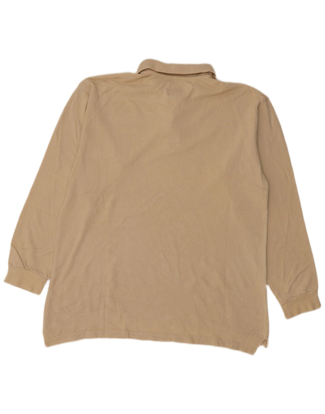 Tænk Pink Langærmet Polo Shirt til mænd Lille beige bomuld