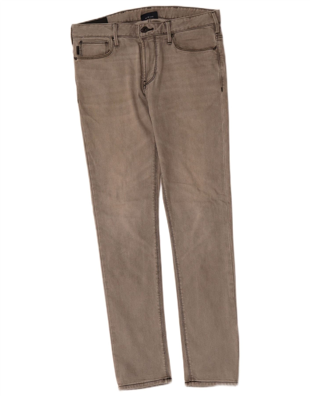Armani Skinny Jeans til mænd W30 L32 Grå bomuld