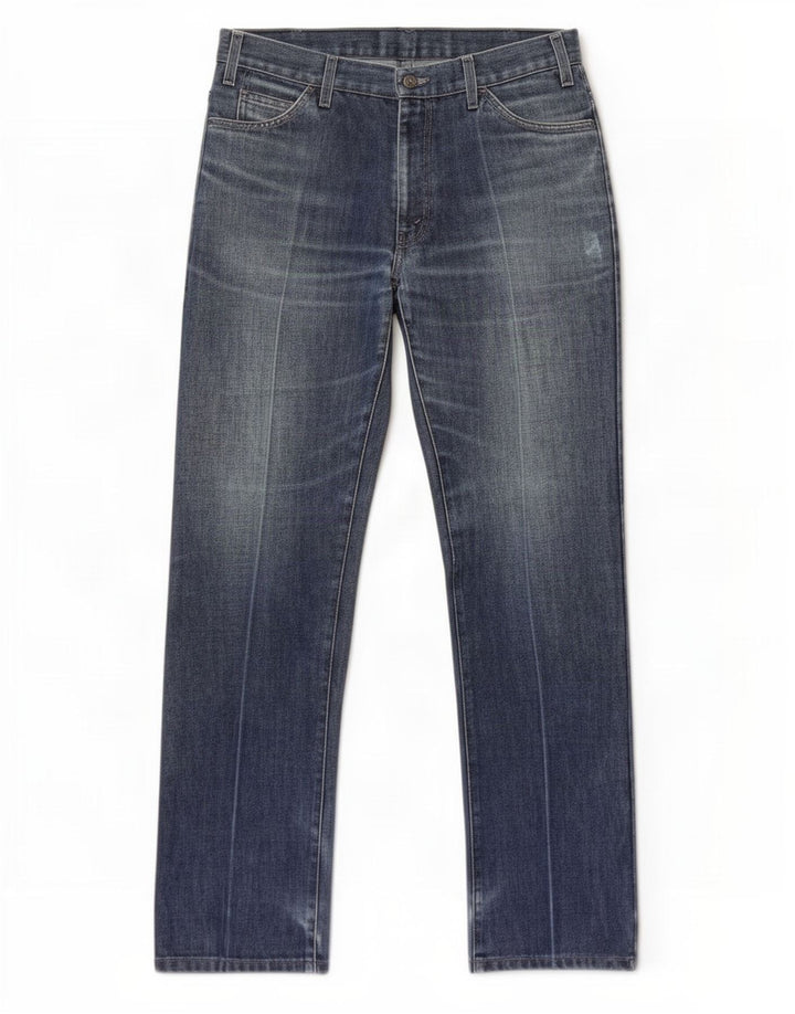 Levi's Men Distressed Straight Jeans W33 L34 Blå Bomuld