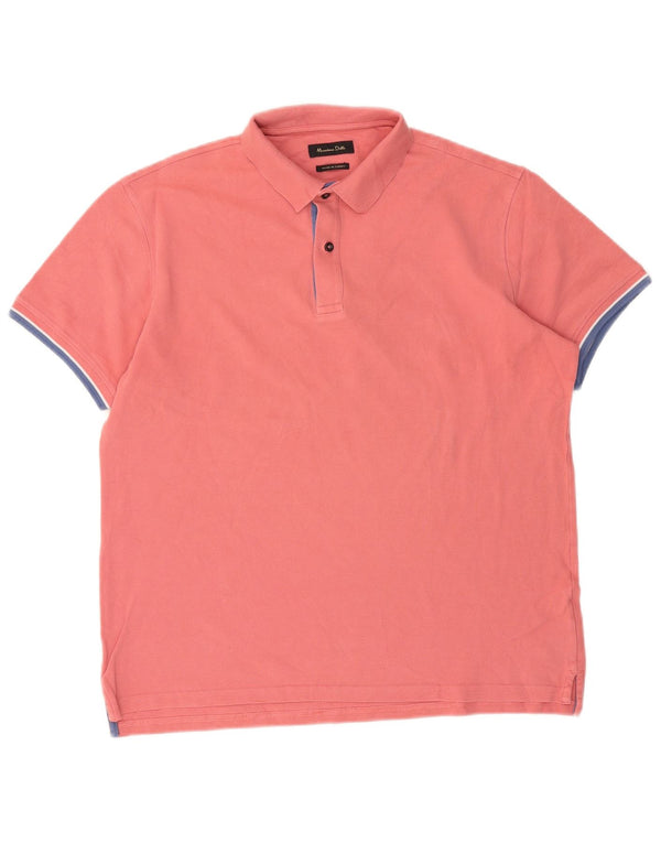 Massimo Dutti Herre Polo Shirt XL Pink Bomuld