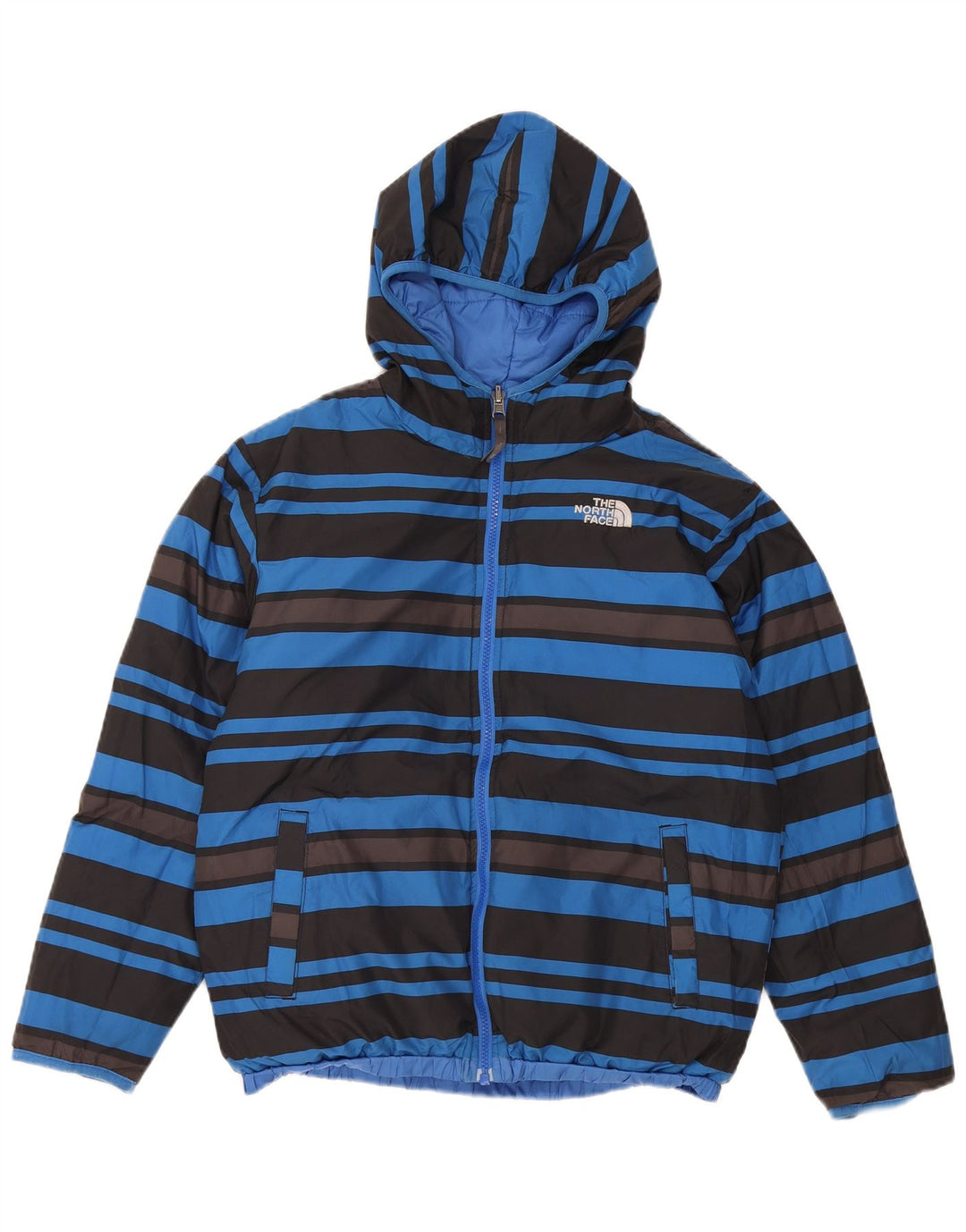 The North Face Boys Hætte Vendbar Polstret Jakke 12-13 År Stor Blå