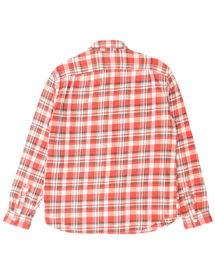 J. CREW Flanellskjorte til mænd, stor rød ternet bomuld