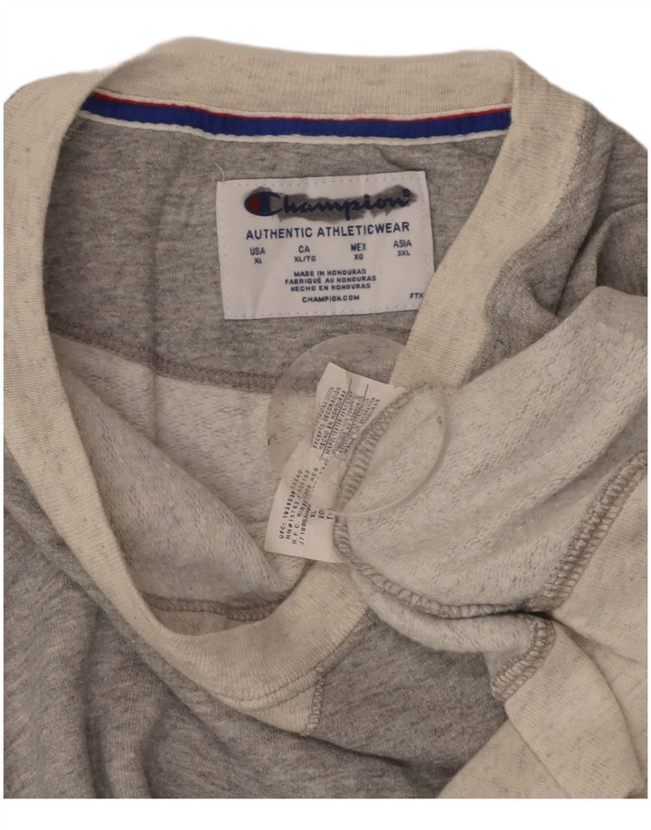 CHAMPION Womens Oversized Sweatshirt Jumper UK 18 XL Grey Polyester