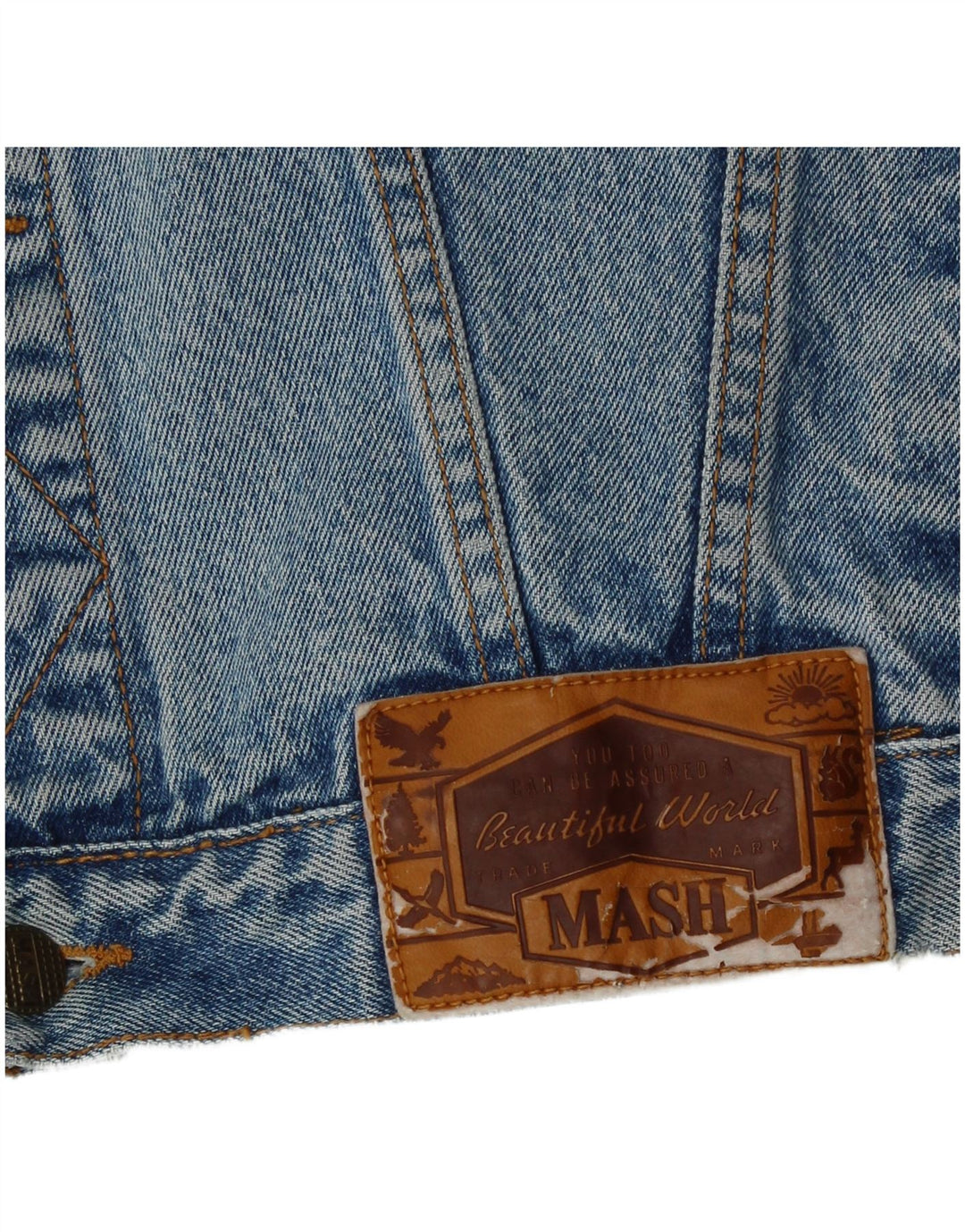 MASH Denimjakke til mænd UK 42 XL Blå