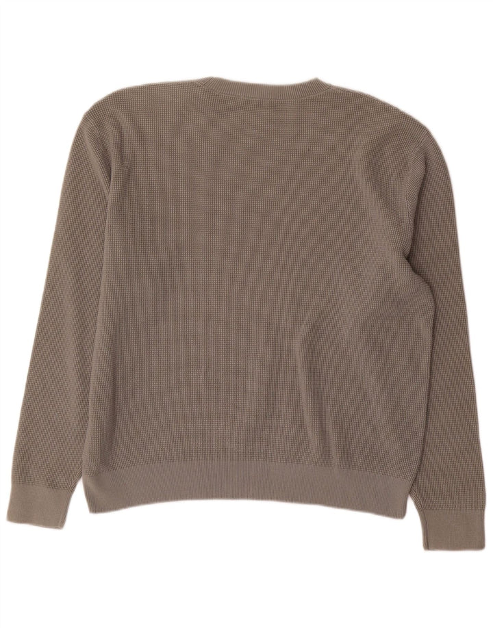 Cos Herre sweater med rund hals, stor grå bomuld