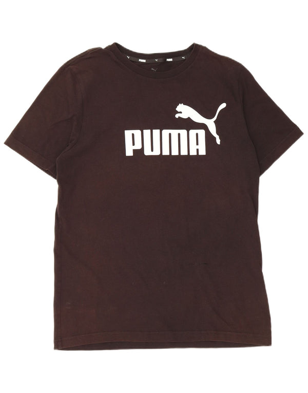 Puma Herre Grafisk T-Shirt Top Medium Sort Bomuld