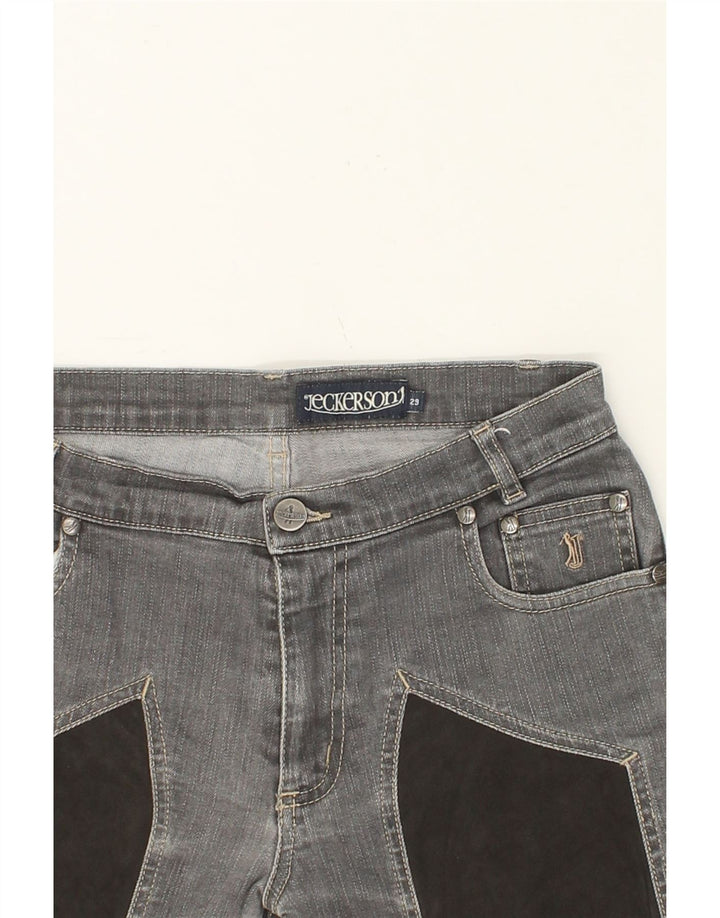 JECKERSON Womens Slim Jeans W29 L31 Grey Colourblock Cotton Vintage Jeckerson and Second-Hand Jeckerson from Messina Hembry 