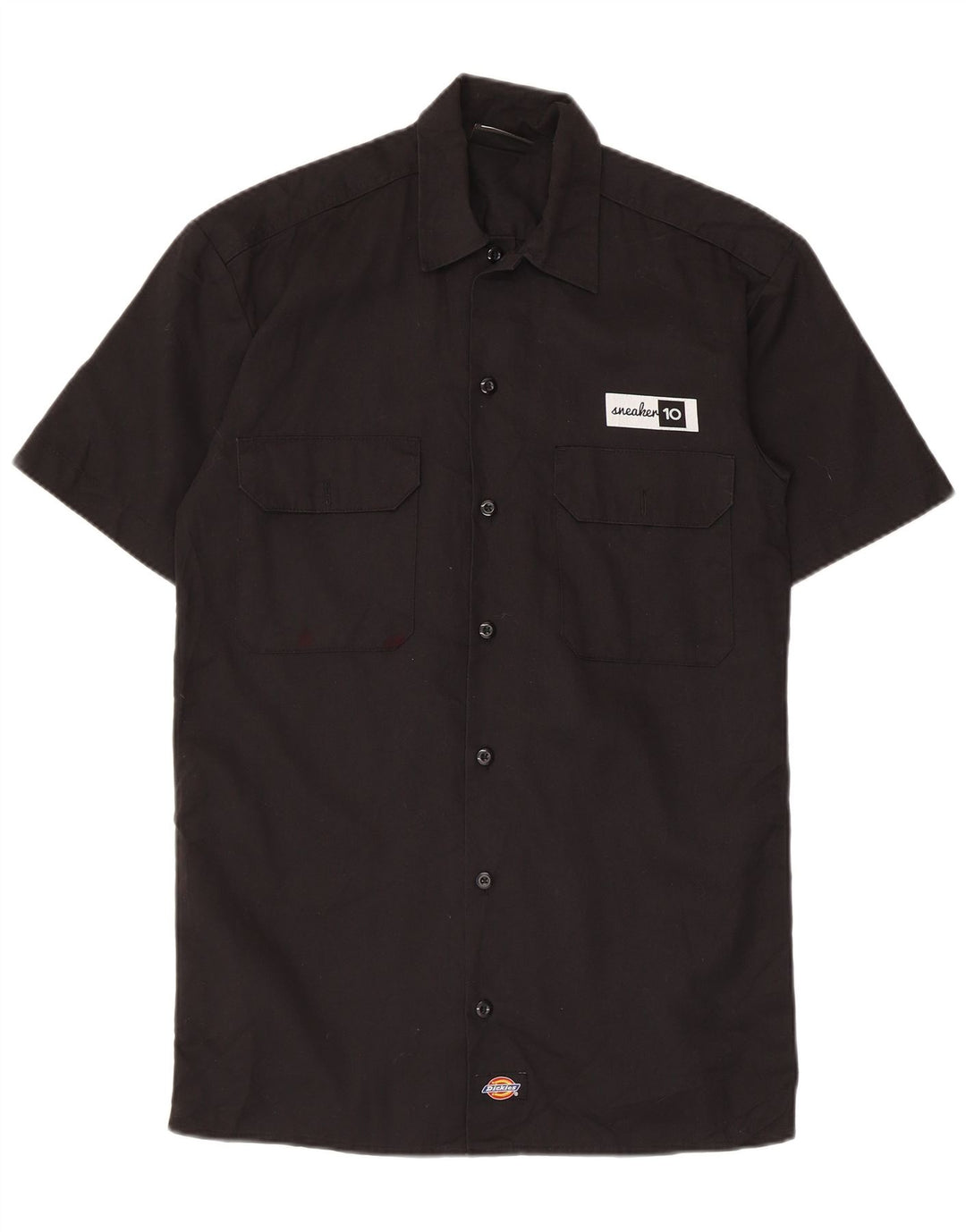 Dickies Kortærmet Herreskjorte XS Sort Polyester