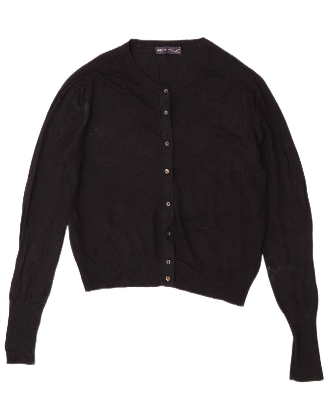 Marks & Spencer Dame Oversized Cardigan Sweater UK 10 Small Black