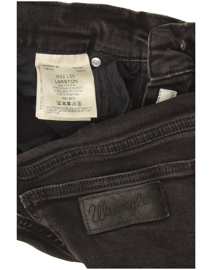 Wrangler Herre Larston Tapered Slim Jeans W32 L30 Grå Bomuld