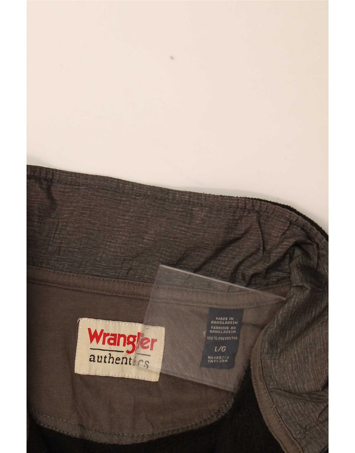 Wrangler herre lynlås hals fleece jumper stor sort polyester