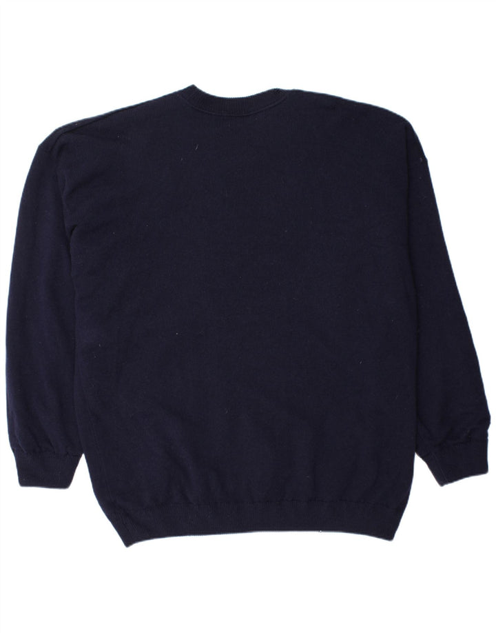 Marks & Spencer Herre sweater med rund hals, stor marineblå ny uld